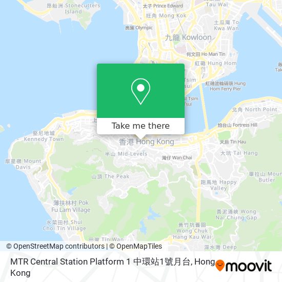 MTR Central Station Platform 1 中環站1號月台 map