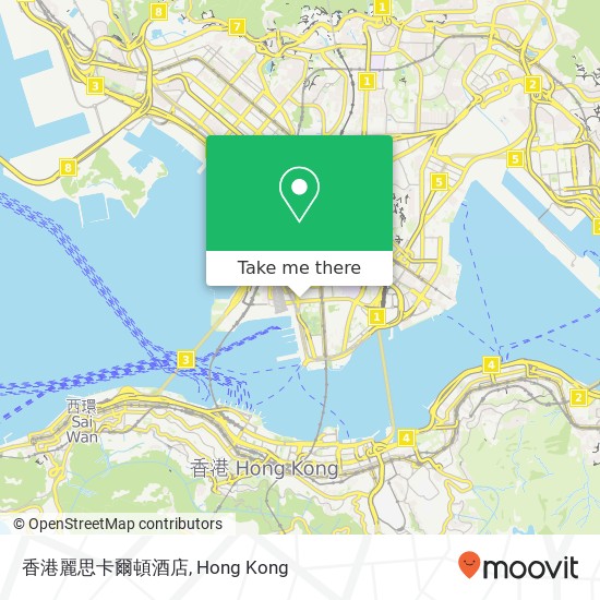 香港麗思卡爾頓酒店 map