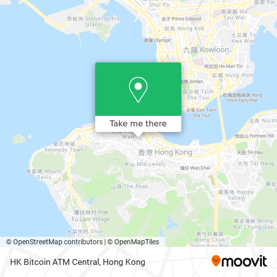 HK Bitcoin ATM Central map
