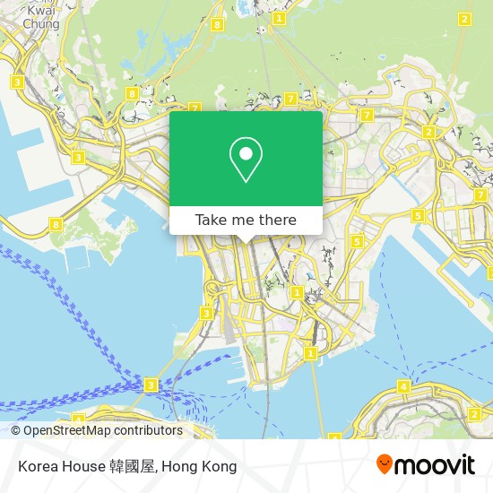 Korea House 韓國屋地圖