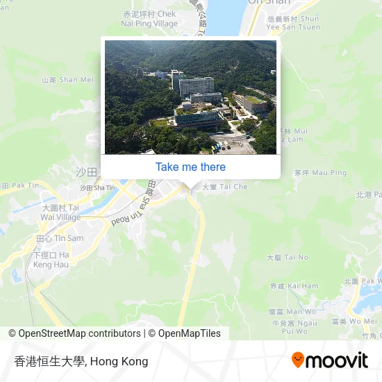 香港恒生大學地圖