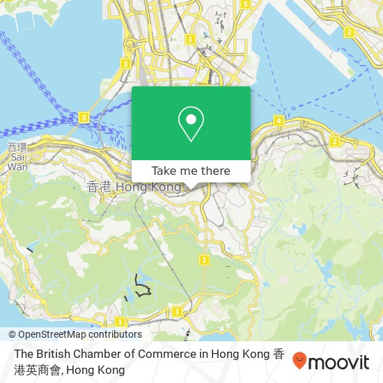 The British Chamber of Commerce in Hong Kong 香港英商會 map