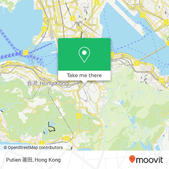 Putien 莆田 map