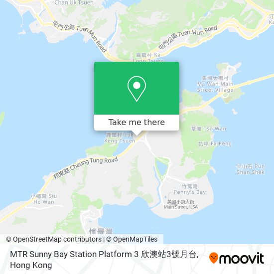 MTR Sunny Bay Station Platform 3 欣澳站3號月台 map