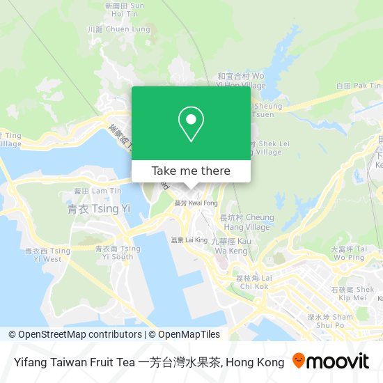 Yifang Taiwan Fruit Tea 一芳台灣水果茶地圖