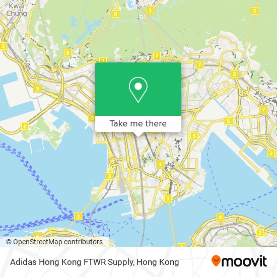 Adidas Hong Kong FTWR Supply map