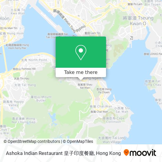 Ashoka Indian Restaurant 皇子印度餐廳 map