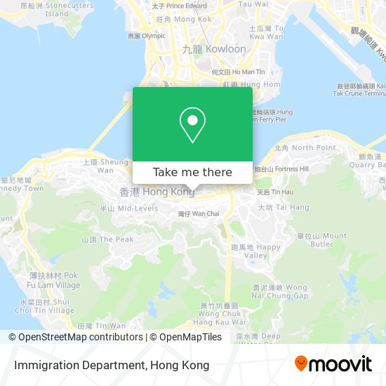 Immigration Department map