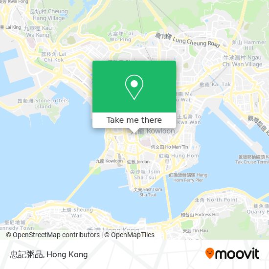 忠記粥品地圖