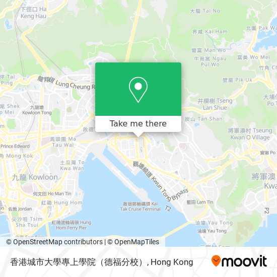 香港城市大學專上學院（德福分校） map