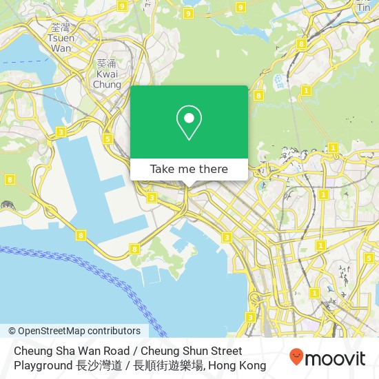 Cheung Sha Wan Road / Cheung Shun Street Playground 長沙灣道 / 長順街遊樂場地圖