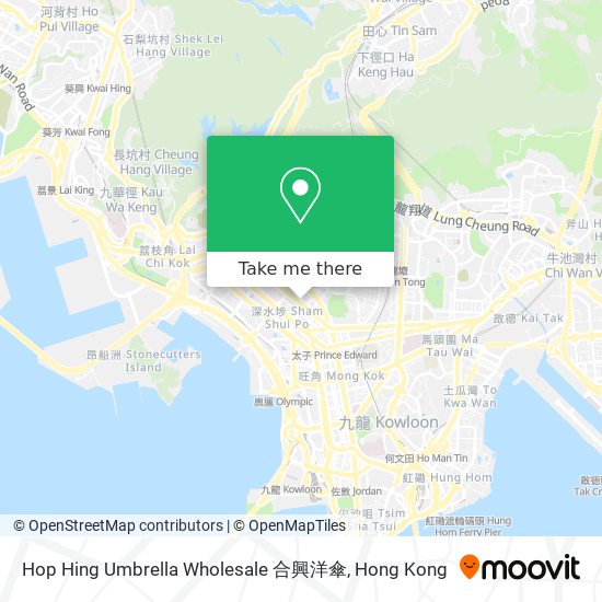 Hop Hing Umbrella Wholesale 合興洋傘地圖