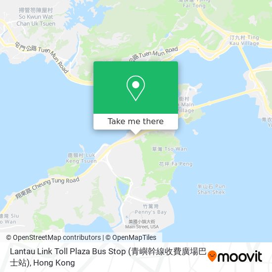 Lantau Link Toll Plaza Bus Stop (青嶼幹線收費廣場巴士站) map