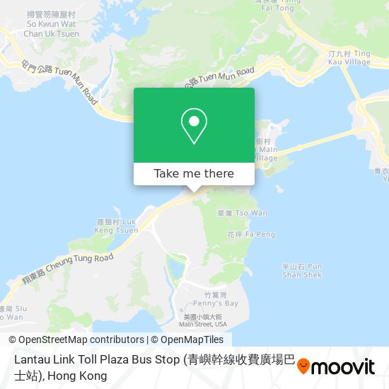 Lantau Link Toll Plaza Bus Stop (青嶼幹線收費廣場巴士站)地圖