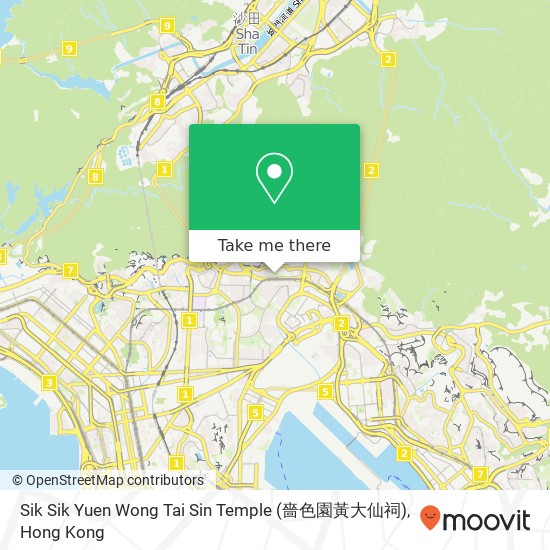 Sik Sik Yuen Wong Tai Sin Temple (嗇色園黃大仙祠) map