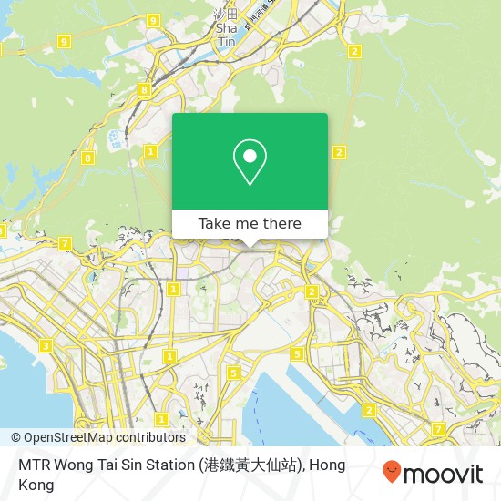 MTR Wong Tai Sin Station (港鐵黃大仙站) map