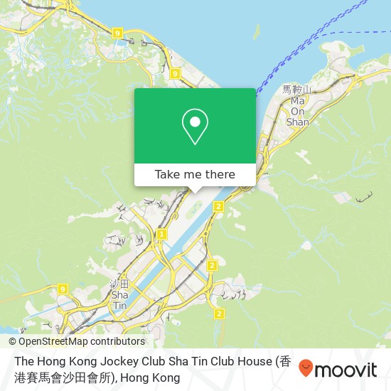 The Hong Kong Jockey Club Sha Tin Club House (香港賽馬會沙田會所) map