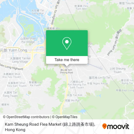 Kam Sheung Road Flea Market (錦上路跳蚤市場) map