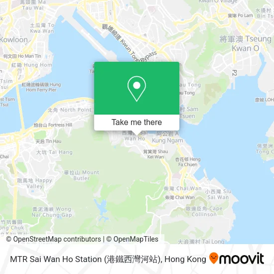 MTR Sai Wan Ho Station (港鐵西灣河站)地圖