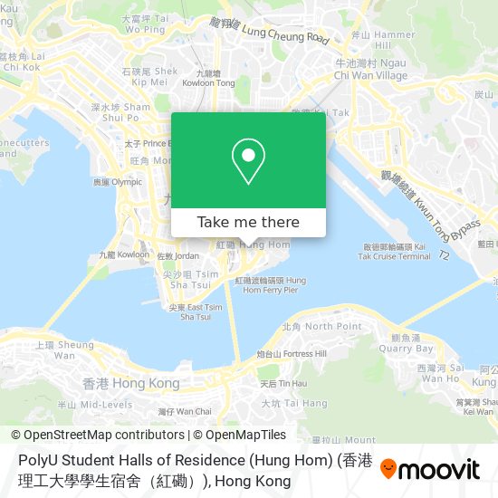 PolyU Student Halls of Residence (Hung Hom) (香港理工大學學生宿舍（紅磡）) map