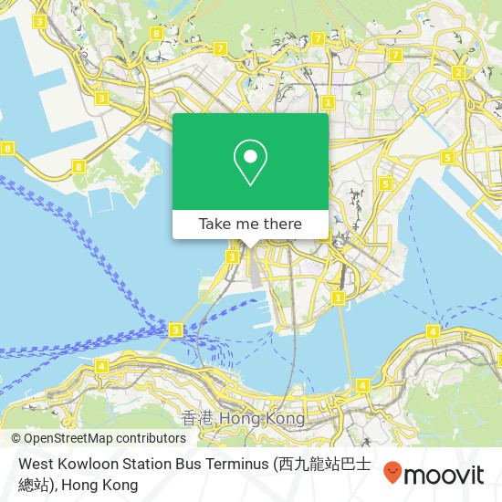 West Kowloon Station Bus Terminus (西九龍站巴士總站) map