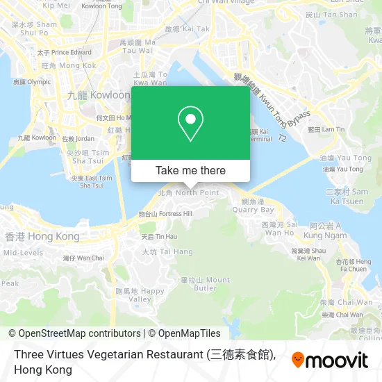 Three Virtues Vegetarian Restaurant (三德素食館) map