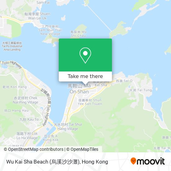 Wu Kai Sha Beach (烏溪沙沙灘) map