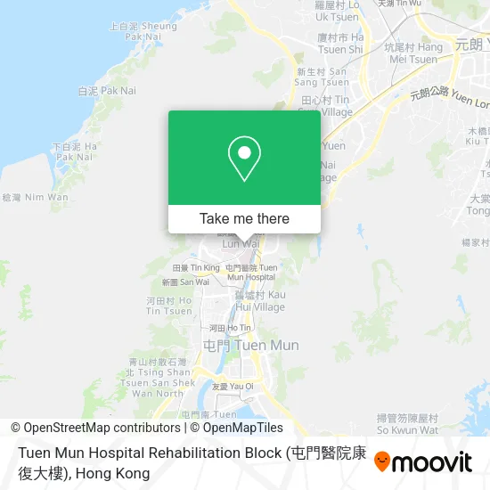 Tuen Mun Hospital Rehabilitation Block (屯門醫院康復大樓) map