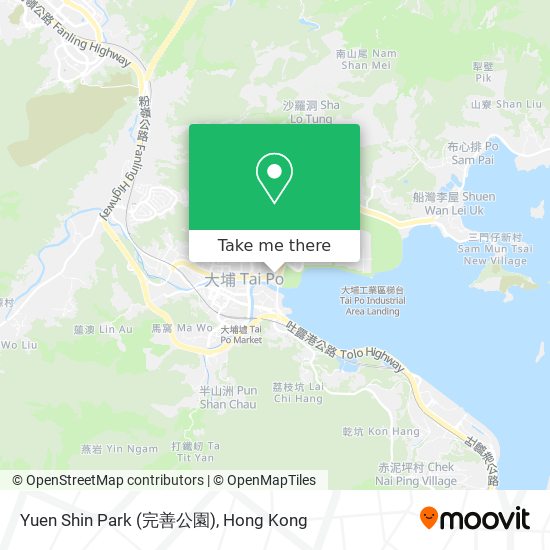 Yuen Shin Park (完善公園) map