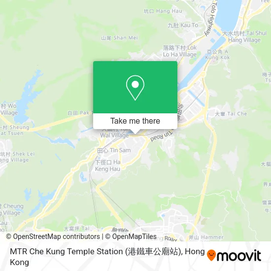 MTR Che Kung Temple Station (港鐵車公廟站) map