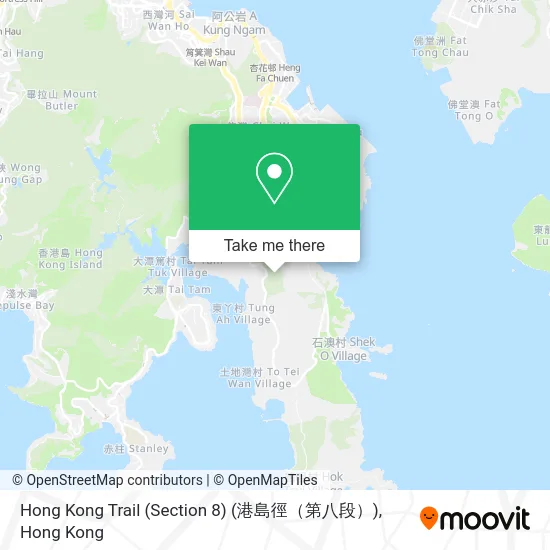 Hong Kong Trail (Section 8) (港島徑（第八段）) map