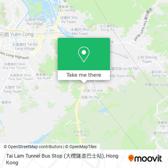 Tai Lam Tunnel Bus Stop (大欖隧道巴士站) map