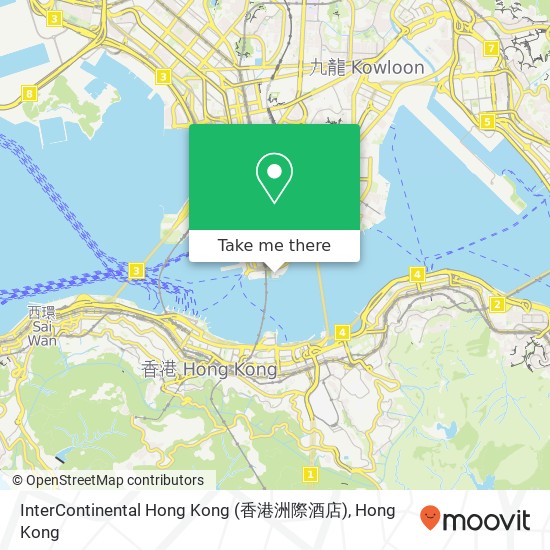 InterContinental Hong Kong (香港洲際酒店)地圖