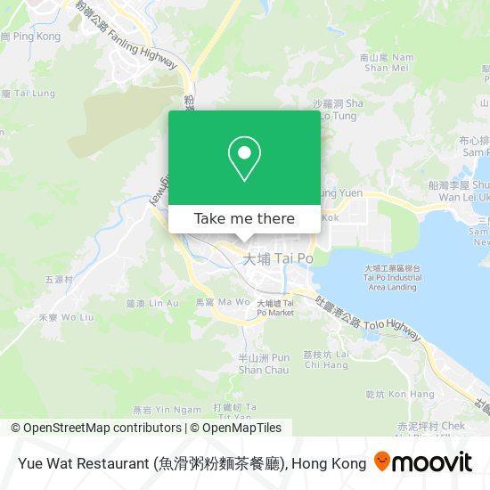 Yue Wat Restaurant (魚滑粥粉麵茶餐廳) map