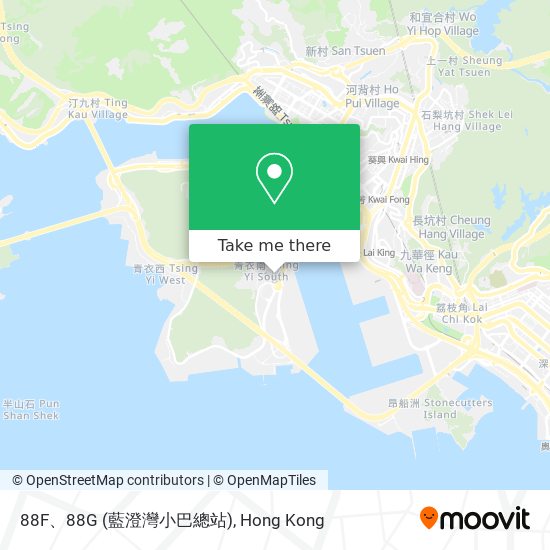 88F、88G (藍澄灣小巴總站)地圖