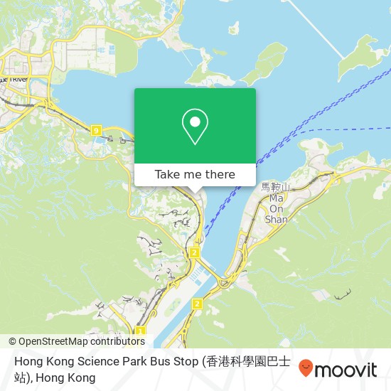 Hong Kong Science Park Bus Stop (香港科學園巴士站) map