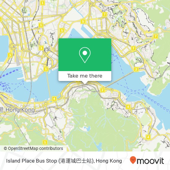 Island Place Bus Stop (港運城巴士站)地圖