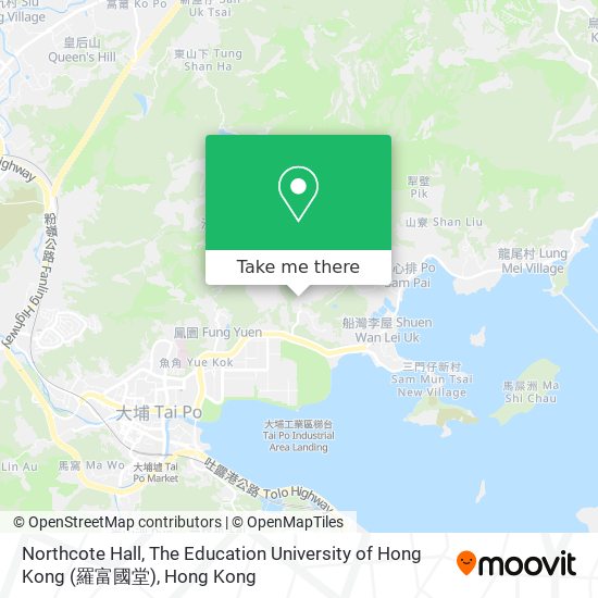 Northcote Hall, The Education University of Hong Kong (羅富國堂)地圖