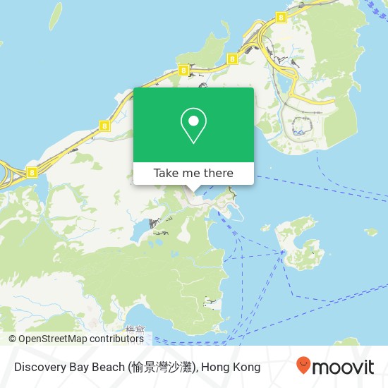 Discovery Bay Beach (愉景灣沙灘) map