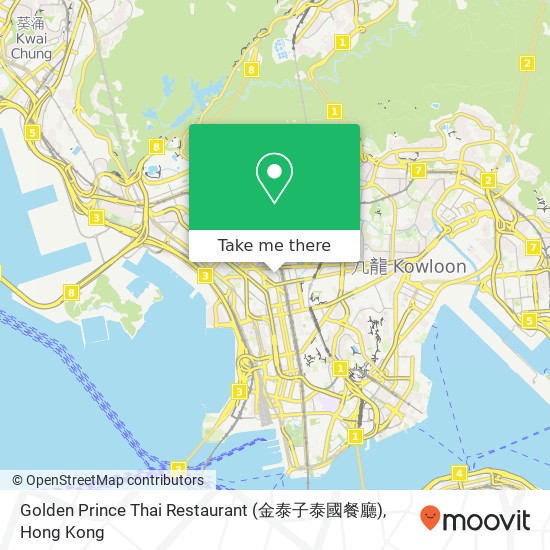 Golden Prince Thai Restaurant (金泰子泰國餐廳)地圖