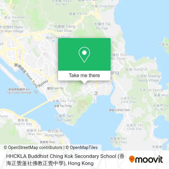 HHCKLA Buddhist Ching Kok Secondary School (香海正覺蓮社佛教正覺中學)地圖