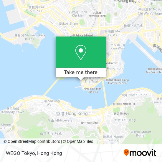 WEGO Tokyo map