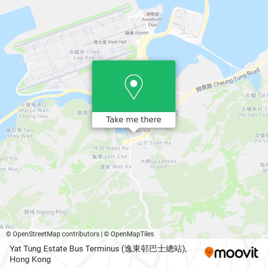 Yat Tung Estate Bus Terminus (逸東邨巴士總站) map