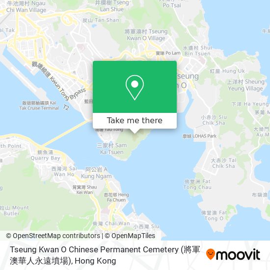 Tseung Kwan O Chinese Permanent Cemetery (將軍澳華人永遠墳場)地圖