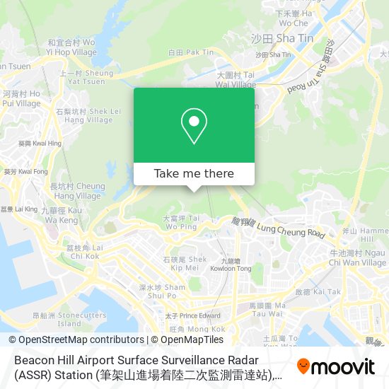 Beacon Hill Airport Surface Surveillance Radar (ASSR) Station (筆架山進場着陸二次監測雷達站) map