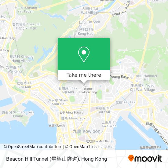 Beacon Hill Tunnel (畢架山隧道) map