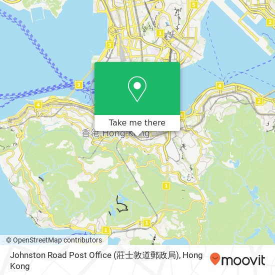 Johnston Road Post Office (莊士敦道郵政局) map