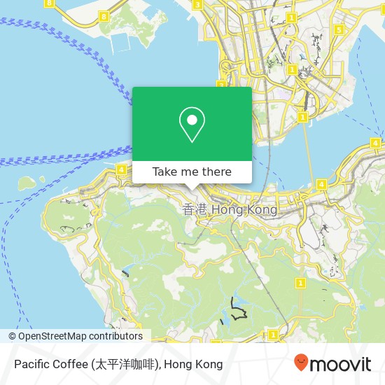 Pacific Coffee (太平洋咖啡) map