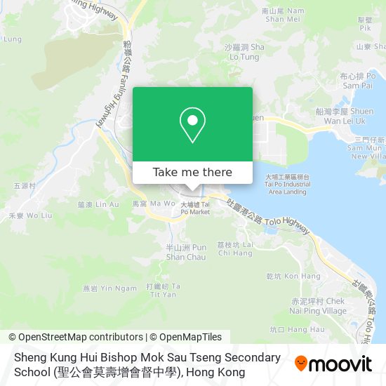 Sheng Kung Hui Bishop Mok Sau Tseng Secondary School (聖公會莫壽增會督中學) map