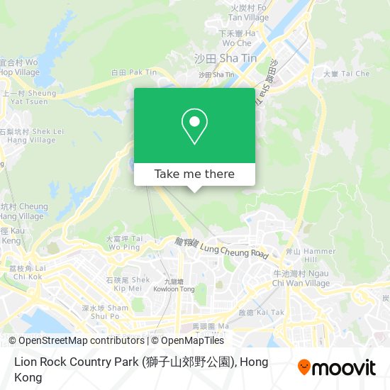 Lion Rock Country Park (獅子山郊野公園)地圖